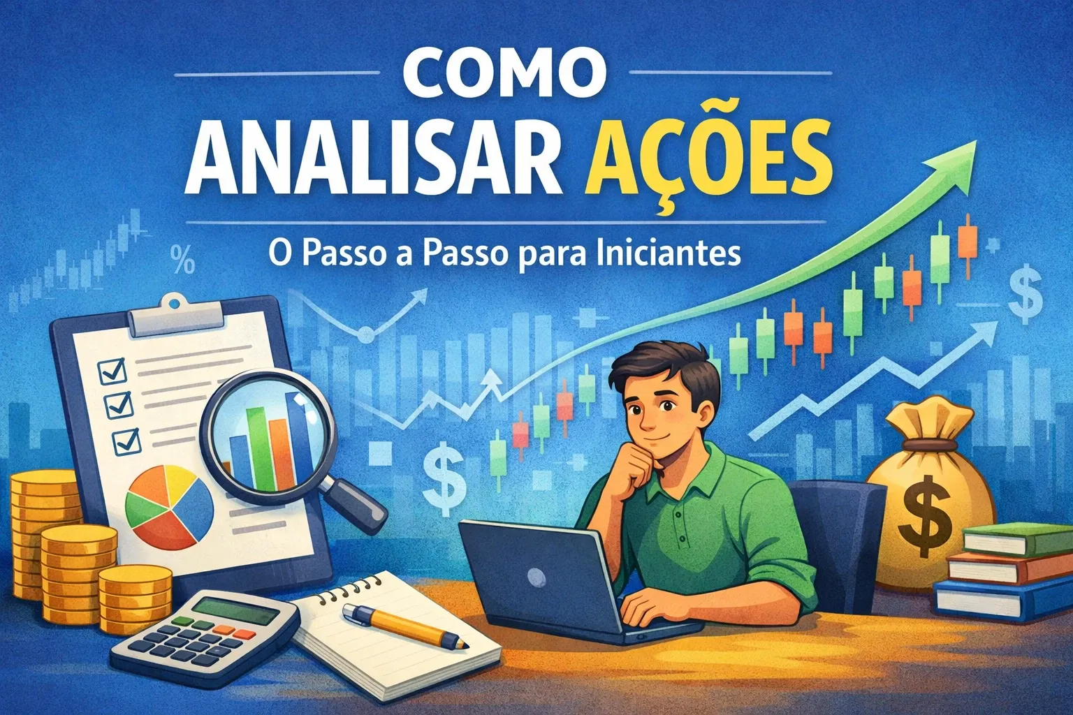 Painel de cotações da Bolsa de Valores com gráficos de ações e análise técnica