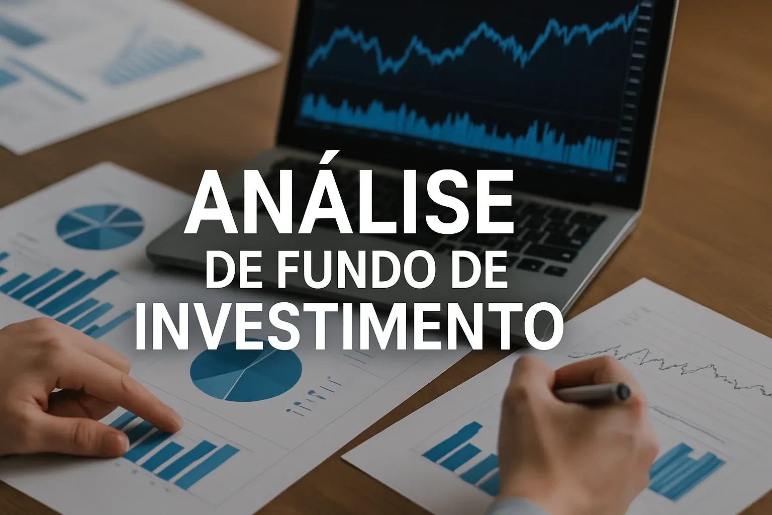 Ilustração sobre fundos imobiliários com prédios e gráficos de rendimentos