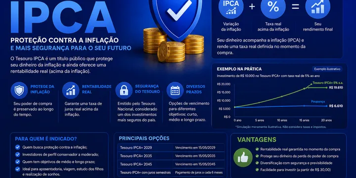 Tesouro IPCA+ em 2026: O Que É, Como Funciona e a Blindagem Contra a Inflação