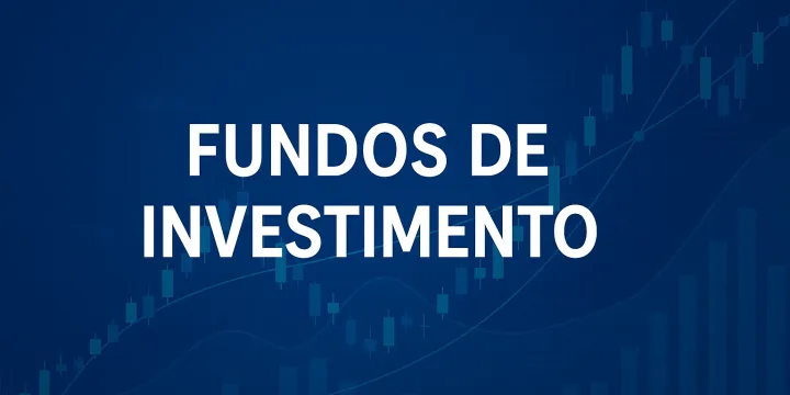 Ilustração sobre fundos imobiliários com prédios e gráficos de rendimentos