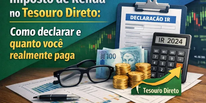 Ilustração conceitual de investimentos em renda fixa e títulos públicos