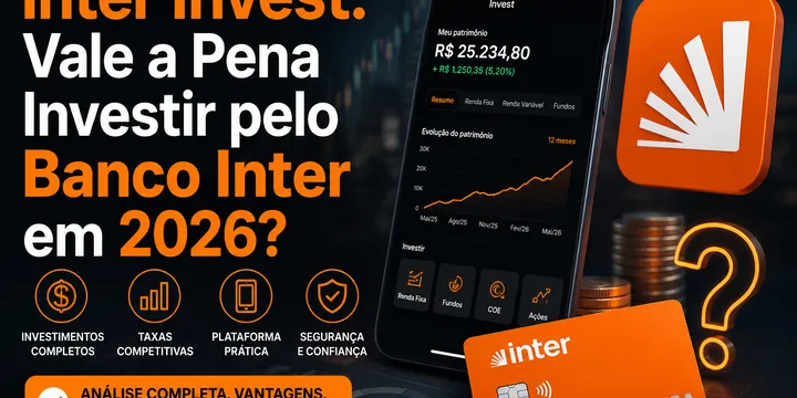 Ilustração representativa sobre Inter Invest: vale a pena investir pelo Banco Inter em 2026?