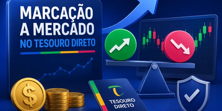 Ilustração conceitual de investimentos em renda fixa e títulos públicos