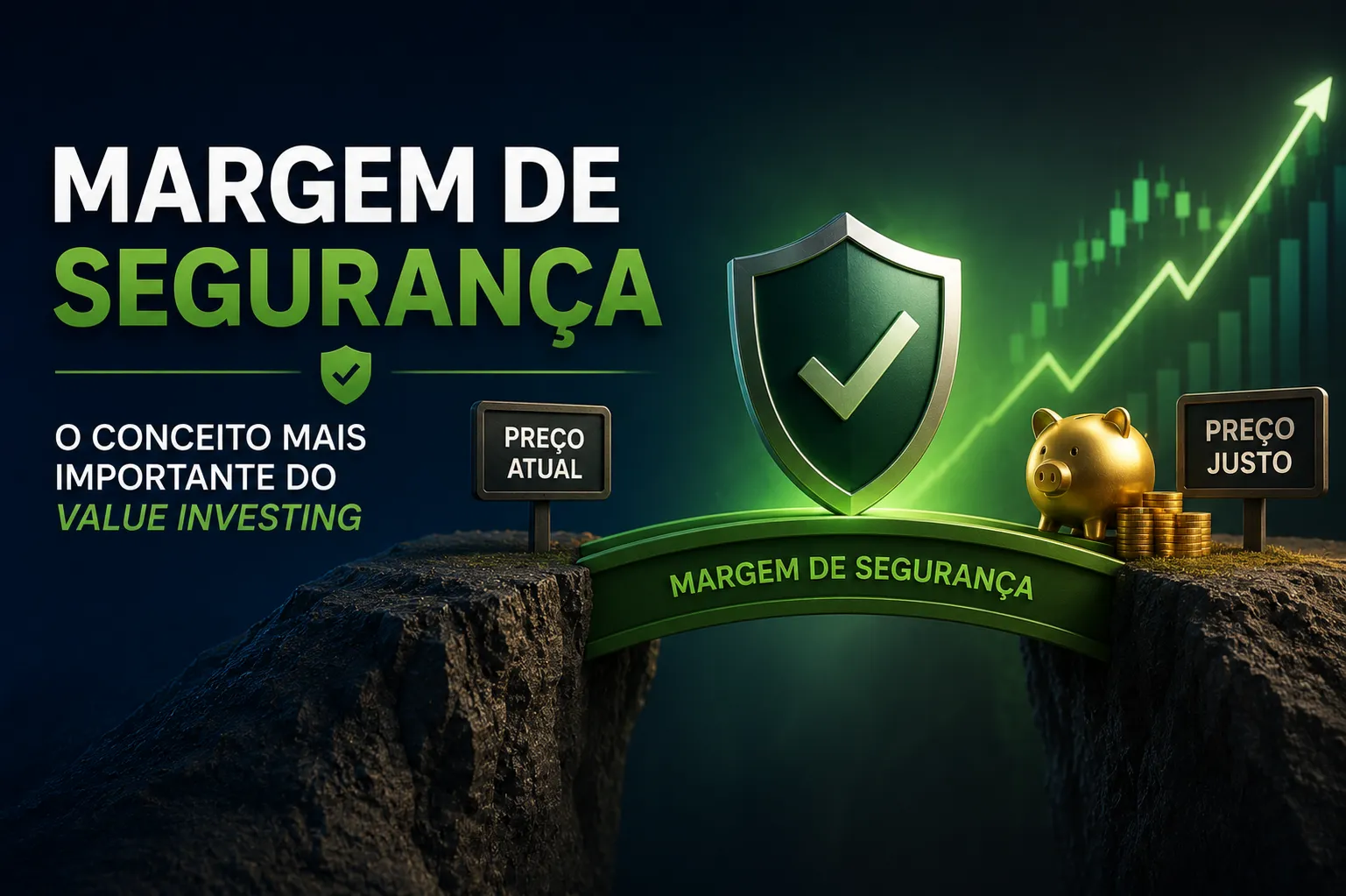 Ilustração representativa sobre Margem de segurança: O conceito mais importante do value