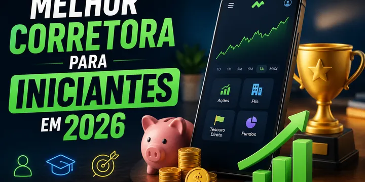 Ilustração representativa sobre Melhor Corretora para Iniciantes em 2026: Comparamos 6 Opções
