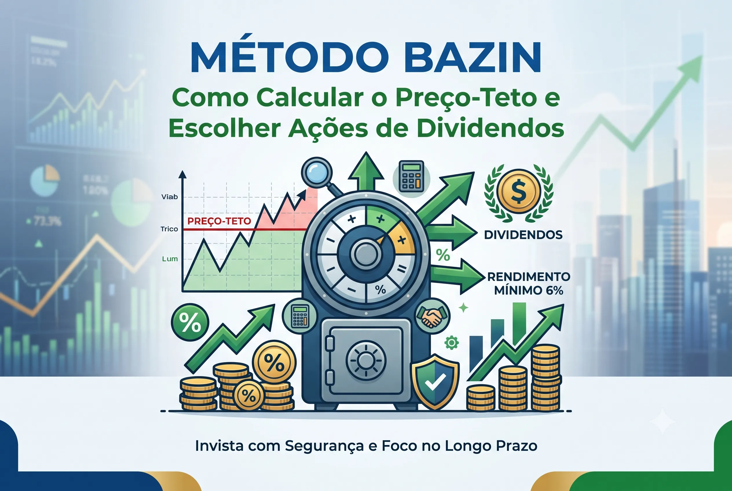 Painel de cotações da Bolsa de Valores com gráficos de ações e análise técnica