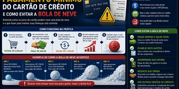 Ilustração de uma calculadora e notas de dinheiro simbolizando juros de cartão de crédito