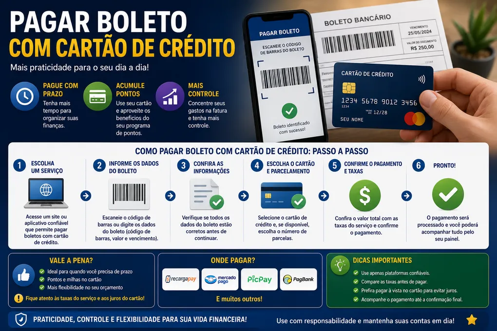 Pagar Boleto com Cartão de Crédito: Quando Vale a Pena e Quais as Taxas?