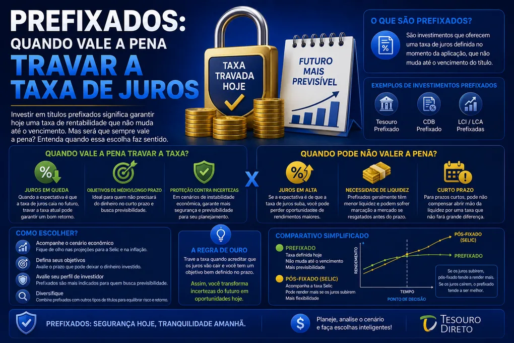 Prefixados: Quando vale a pena travar a taxa de juros em 2026?