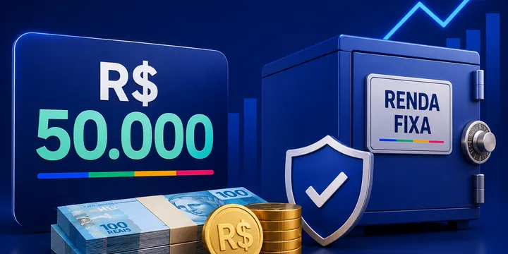 Ilustração conceitual de investimentos em renda fixa e títulos públicos