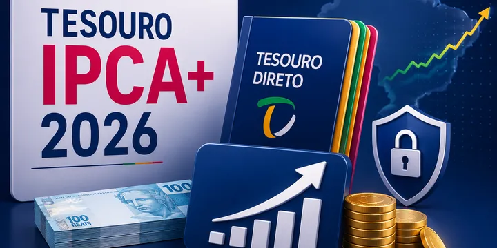 Ilustração conceitual de investimentos em renda fixa e títulos públicos