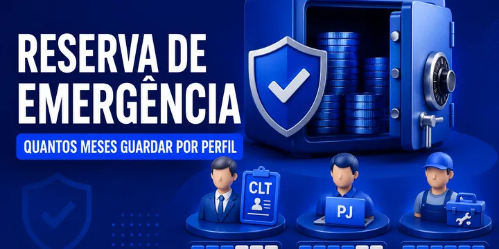 Ilustração representativa sobre Reserva de Emergência: Quantos Meses Guardar por Perfil (CLT, PJ, Autônomo)