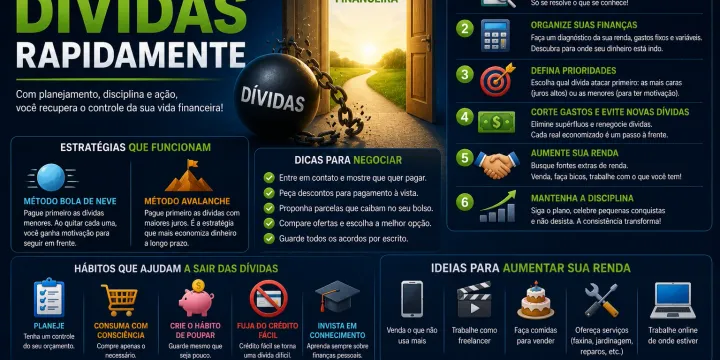 Ilustração sobre controle de crédito, Serasa Score e renegociação de dívidas