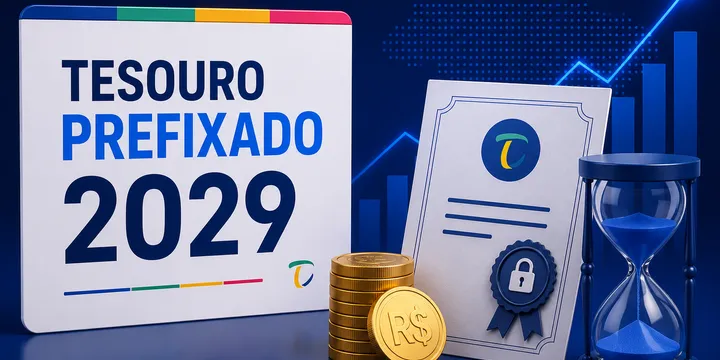 Ilustração conceitual de investimentos em renda fixa e títulos públicos