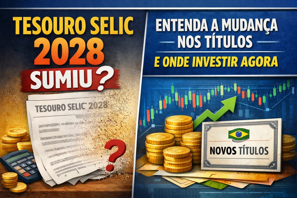 Tesouro Selic 2028 Sumiu? Entenda a mudança nos títulos e onde investir agora